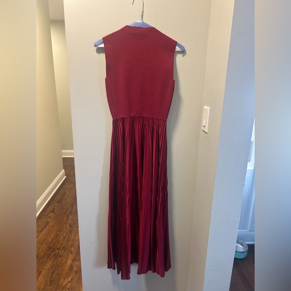 Theory Knit Combo Dress in Recycled Satin - Picture 6 of 14